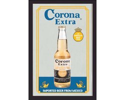 Beer Bedrukte Wandspiegel in Houtlook - Cult Spiegel 20x30 cm