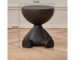 Beer-vormige bijzettafel - Multifunctioneel - Bijzettafel rond - Opbergruimte - Nachtkastje - Woonkamer - Slaapkamer - Organizer - Zwart