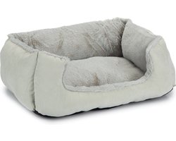 Beeztees Baboo - Super Zachte - Kattenmand - Kattenkussen- Grijs/Grijs- 48x37x18 cm