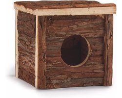 Beeztees Forest Blokhut Classic - Knaagdier - Hout - 15x15x14 cm