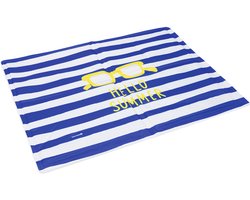 Beeztees Hello Summer Koelmat - Hondenmat - Blauw/Wit - 100x60 cm