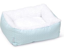 Beeztees Puppy Nappy - Puppymand - Hondenmand - Mand voor puppy - Blauw/Wit - 50x42x18 cm