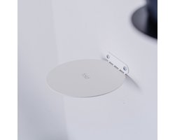 Befold plankje rond, 16cm, wit | minimalistisch, zwevend, onzichtbaar, stalen muur/wand plankjes voor plant, ornament of boek