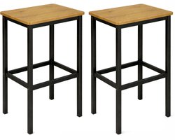 BEGRYF Barkrukken - 2 stuks - eikenlook zwart - 40x30x65 cm
