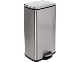 BEGRYF - Pedaalemmer - RVS - softclose deksel - uitneembare binnenemmer - pedaalbediening