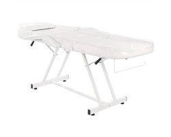 Behandelstoel – Behandelbank – Massagetafel – Gezichtsbed – Salonstoel – Wit – Ergonomisch Ontwerp – Stevig Metalen Frame