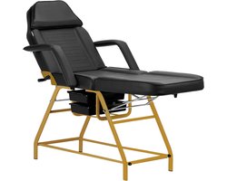 Behandelstoel zwart/goud / schoonheidssaloon/ cosmetische stoel