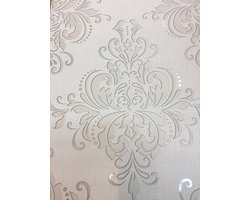 Behang barok wit taupegrijs 695902