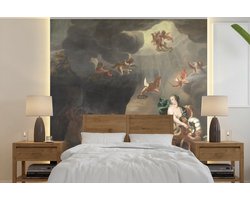 Behang - Fotobehang Aeneas ontvangt door voorspraak van Venus een nieuwe wapenrusting - Schilderij van Ferdinand Bol - Breedte 260 cm x hoogte 260 cm