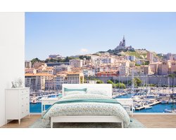 Behang - Fotobehang De haven van Marseille - Breedte 330 cm x hoogte 220 cm