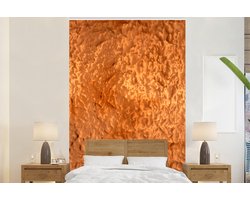 Behang - Fotobehang Gehamerd koperen structuur - Breedte 200 cm x hoogte 300 cm
