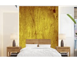 Behang - Fotobehang Hout in de kleur okergeel - Breedte 160 cm x hoogte 220 cm