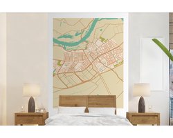 Behang - Fotobehang Kaart - Culemborg - Vintage - Breedte 145 cm x hoogte 220 cm