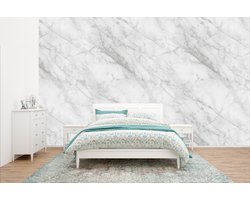 Behang - Fotobehang Klassiek - Marmer - Grijs - Breedte 435 cm x hoogte 260 cm