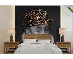 Behang - Fotobehang Kunst - Willem van Oranje - Panterprint - Breedte 240 cm x hoogte 240 cm