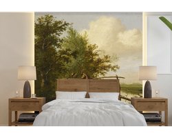 Behang - Fotobehang Landschap - Schilderij van G.J.J Van Os - Breedte 240 cm x hoogte 240 cm