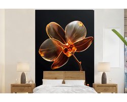 Behang - Fotobehang Orchidee - Doorzichtig - Bloem - Breedte 195 cm x hoogte 300 cm