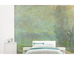 Behang - Fotobehang Pad in de mist - Schilderij van Claude Monet - Breedte 315 cm x hoogte 260 cm