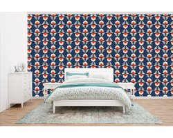 Behang - Fotobehang Patronen - Abstract - Bloemen - Breedte 395 cm x hoogte 220 cm