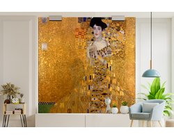 Behang - Fotobehang Portret van Adèle Bloch-Bauer I - Schilderij van Gustav Klimt - Breedte 260 cm x hoogte 260 cm