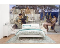 Behang - Fotobehang Sappho and Alkaios - Lawrence Alma Tadema - Breedte 500 cm x hoogte 280 cm