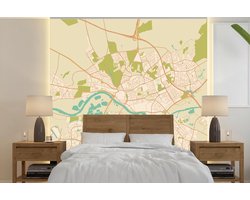Behang - Fotobehang Stadskaart - Arnhem - Vintage - Breedte 260 cm x hoogte 260 cm - Plattegrond