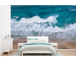 Behang - Fotobehang Strand - Zee - Water - Blauw - Breedte 360 cm x hoogte 240 cm