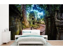 Behang - Fotobehang Ta Prohm tempel in Angkor Wat - Breedte 525 cm x hoogte 350 cm