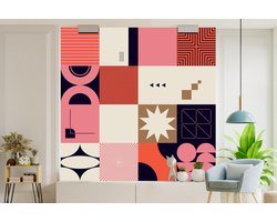 Behang - Fotobehang Vormen - Vintage - Geometrie - Patronen - Breedte 350 cm x hoogte 350 cm