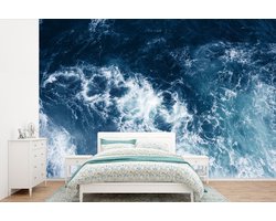 Behang - Fotobehang Water - Golf - Blauw - Breedte 600 cm x hoogte 400 cm