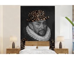 Behang - Fotobehang Willem van Oranje - Adriaen Thomasz - Panterprint - Breedte 170 cm x hoogte 260 cm