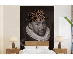 Behang - Fotobehang Willem van Oranje - Adriaen Thomasz - Panterprint - Breedte 170 cm x hoogte 260 cm
