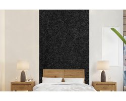 Behang - Fotobehang Zwart - Graniet - Design - Steen - Breedte 120 cm x hoogte 240 cm