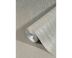 Behang - Golvende Lijnen - Zandkorrel structuur - Taupe - Scandinavisch - Vliesbehang - Woonkamer Slaapkamer - 0,53 x 10,05 M – Dune