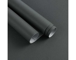 Behang Grijs Matte Peel en Stick Behang Donkergrijs Kleverige Achterkant Plastic Papier Effen Kleur Contactpapier Waterdichte Vinylfolie voor Meubels Wandplank 40x300cm