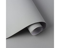 Behang Grijze Matte Meubelstickers Peel en Stick Contactpapier Kleverige Achterkant Plastic Papier Verwijderbare Vinylfilm Effen Kleur voor Woonkamer Muur Tafel Plank Liner 40x300cm
