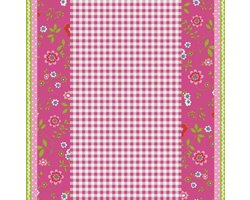 Behang – Kinderbehang – Ruitjes en Bloemen – Roze Wit – Landelijk – Romantisch – Meisjeskamer – Babykamer – 0,53 x 10,05 M – Bluuming Affairs