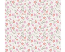 Behang Kinderkamer - Bloemen - Behang - Vliesbehang - Roze - Cozz Smile - 0.53 x 10.05 m.