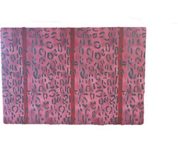 Behang Leopard print aubergine