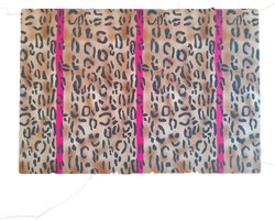 Behang Leopard print orange brown