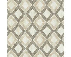 Behang ruitjes taupe-beige - Behang - Wandbekleding - Wallpaper - Vliesbehang - Assorti 2022-2024 - 0,53 x 10,05 M.