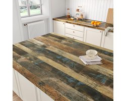 Behang schil en plak houteffect kleverige achterkant plastic keuken werkblad bekleding zelfklevend behang wasbaar verwijderbaar contactpapier vinyl wrap voor kast tafel 40 x