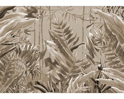 Behang staal Jungle Forest sepia