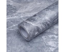 Behang, zelfklevend, marmerlook, 3D-effect, zelfklevend behang, beton, wandmeubelsticker, grijze plakfolie, mat behang, marmerlook, modern, kantoor, slaapkamer, betonbehang, 40 cm x 10 m