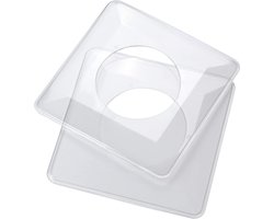 Behangbeschermer - Wandbescherming - Muur afdekken - Zelfklevend kunststof - 130x130mm - Transparant