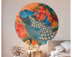 Behangcirkel 125cm Peacocks - Wallz