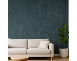 Behangexpresse - Steigerhoutbehang - What's Up 2 WU20642 - donkerblauw voor binnen