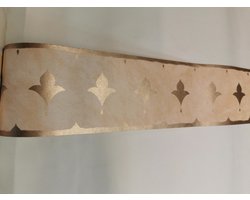 Behangrand beige goud kronen