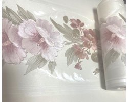 BehangRand bloemen Engelse stijl klassieke roosjes