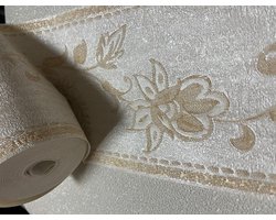 BEHANGRAND CREME BEIGE TAKKEN BLADEREN